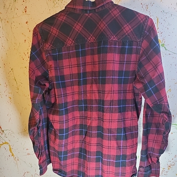 carhartt work in progress flannel Shirt Woman Size S - Picture 5 of 5